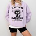 Masters Mastered It Graduate Master Degree Graduation Comfort Colors Sweatshirt Orchid