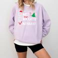 Nice Naughty Introvert Christmas List Santa Comfort Colors Sweatshirt Orchid