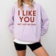 I Like You But Got No Game Introvert Minimalist Joke Comfort Colors Sweatshirt Orchid