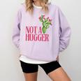 Not a Hugger Sarcastic Introvert Cactus Theme Women Comfort Colors Sweatshirt Orchid Not a Hugger Sarcastic Introvert Cactus Theme Women Comfort Colors Sweatshirt Orchid