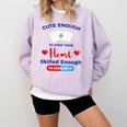Nurse Tshirt Graduation Nursing School Birthday Comfort Colors Sweatshirt Orchid