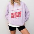 Nurse Graduation I Survived My Girlfriends Nursing Degree Comfort Colors Sweatshirt Orchid