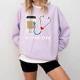 Nurse Life Graphic Nursing School Graduation Comfort Colors Sweatshirt Orchid