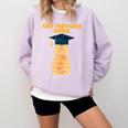 Orange Tabby Cat Graduation Distressed Shirt For Grads For Men Women Girls Kids Comfort Colors Sweatshirt Orchid