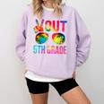 Peace Out 5th Grade Tie Dye Graduation Last Day Of School Comfort Colors Sweatshirt Orchid