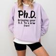 Phd Shirt Bs Doctorate Graduation Doctoral Comfort Colors Sweatshirt Orchid