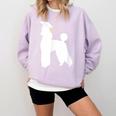 Poodle Graduation Dog Graduate Comfort Colors Sweatshirt Orchid