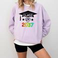 Pre-K -12th Grade Hand Prints Space Graduation Class Of 2037 Comfort Colors Sweatshirt Orchid