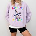 Preschool Graduate Shirt ABC 123 Mic Drop Llama Graduation Comfort Colors Sweatshirt Orchid