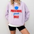 Preschooler Graduation Grad Cap Preschool Grads Rule Comfort Colors Sweatshirt Orchid