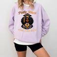 Pretty Educated African American Graduation Class 2024 Comfort Colors Sweatshirt Orchid