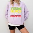 Proud African American Educated Graduation Comfort Colors Sweatshirt Orchid