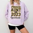 Proud Aunt Of A 2023 Graduate Family Matching Graduation Comfort Colors Sweatshirt Orchid