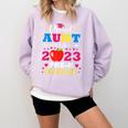 Proud Aunt Of 2023 Pre-K Graduate Senior Graduation Matching Comfort Colors Sweatshirt Orchid
