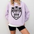 Proud Auntie Of a 2019 Grade Aunt Graduation Comfort Colors Sweatshirt Orchid