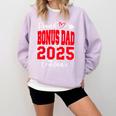 Proud Bonus Dad Of a Class Of 2025 Graduate Graduation Comfort Colors Sweatshirt Orchid