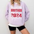 Proud Brother Of a Class Of 2024 Graduate For Graduation Comfort Colors Sweatshirt Orchid