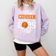 Proud Cousin Of A 2025 Senior Basketball Graduation Comfort Colors Sweatshirt Orchid