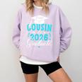 Proud Cousin Of a Class Of 2026 Graduate For Graduation Comfort Colors Sweatshirt Orchid