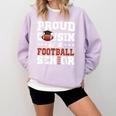 Proud Cousin Of a Football Senior 2026 Graduation Gifts Comfort Colors Sweatshirt Orchid