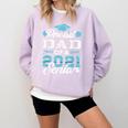 Proud Dad Of a Class Of 2021 Senior Graduate Graduation Comfort Colors Sweatshirt Orchid