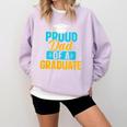 Proud Graduation Dad Father Of Graduates Comfort Colors Sweatshirt Orchid