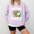Proud Grandma Of A 2026 Senior Volleyball Graduation Leopard Comfort Colors Sweatshirt Orchid