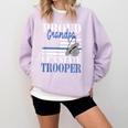 Proud Grandpa Of a State Trooper Police Officer Graduation Comfort Colors Sweatshirt Orchid