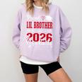 Proud Lil Brother Of a Class Of 2026 Graduate For Graduation Comfort Colors Sweatshirt Orchid