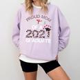 Proud Mom Of A 2021 Graduate Leopard Print Graduation Mama Comfort Colors Sweatshirt Orchid