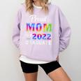 Proud Mom Of a 2022 Graduate Matching Tie Dye Graduation Comfort Colors Sweatshirt Orchid