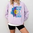 Proud Mom Of a 2022 Senior Shirt Graduation 2022 Women's Comfort Colors Sweatshirt Orchid