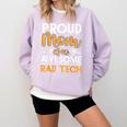 Proud Mom Of An Awesome Rad Tech Graduation Matching Family Comfort Colors Sweatshirt Orchid