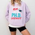 Proud Mom PhD Doctoral Graduation Doctorate Degree Comfort Colors Sweatshirt Orchid