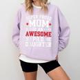 Proud Mom Of PhDaughter PhD Degree Graduate Graduation Comfort Colors Sweatshirt Orchid