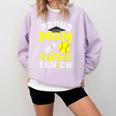 Proud Mom Of a Softball Senior Class Of 2025 Graduation Comfort Colors Sweatshirt Orchid