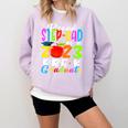 Proud Step-Dad Of 2023 Pre-K Graduate Fathers Day Graduation Comfort Colors Sweatshirt Orchid