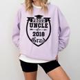 Proud Uncle Of a 2018 Grad Graduation Family Comfort Colors Sweatshirt Orchid
