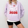 Proud Uncle Of A 2026 Graduate Senior Family Graduation Comfort Colors Sweatshirt Orchid