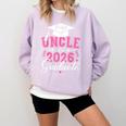 Proud Uncle Of a Class Of 2026 Graduate For Graduation Comfort Colors Sweatshirt Orchid