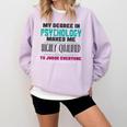 Qualified Psychologist PhD PsyD Shirt Graduation Comfort Colors Sweatshirt Orchid