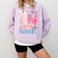 You RN Good Hands Cute Nurse Nursing Student Graduation Comfort Colors Sweatshirt Orchid
