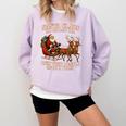 Santa Has The Right Idea Introvert Christmas Comfort Colors Sweatshirt Orchid