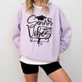 That Says Senior Vibes Graduation Diploma School Spirit Comfort Colors Sweatshirt Orchid