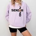 Senior 2020 Football Graduation Shirt Comfort Colors Sweatshirt Orchid