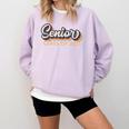 Senior 2021 Grad Shirt Retro 2021 Graduation Comfort Colors Sweatshirt Orchid