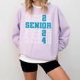 Senior 2024 Graduation Class Of 2024 Senior Boys Girls Comfort Colors Sweatshirt Orchid