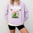 Senior 2025 Graduation Caterpillar For Kids Cute Coquette Comfort Colors Sweatshirt Orchid