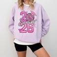 Senior 2026 Graduation Girls Coquette Pink Bow Class Of 2026 Premium Comfort Colors Sweatshirt Orchid