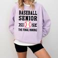 Senior Class Of 2025 Baseball Senior Night Graduation Party Comfort Colors Sweatshirt Orchid